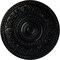 Ekena Millwork Rose Ceiling Medallion (Fits Canopies up to 13 1/2"), Hand-Painted Jet Black, 33 7/8"OD x 2 3/8"P CM33ROBLF - alternate 1